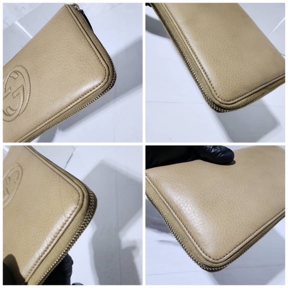 Authentic Gucci Soho GG Logo Continental Wallet Beige - Picture 8 of 15